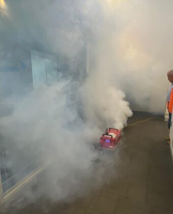 Melbourne Hire Smoke Machine - Testing How Quickly Smoke Is Removed - IPC NSW